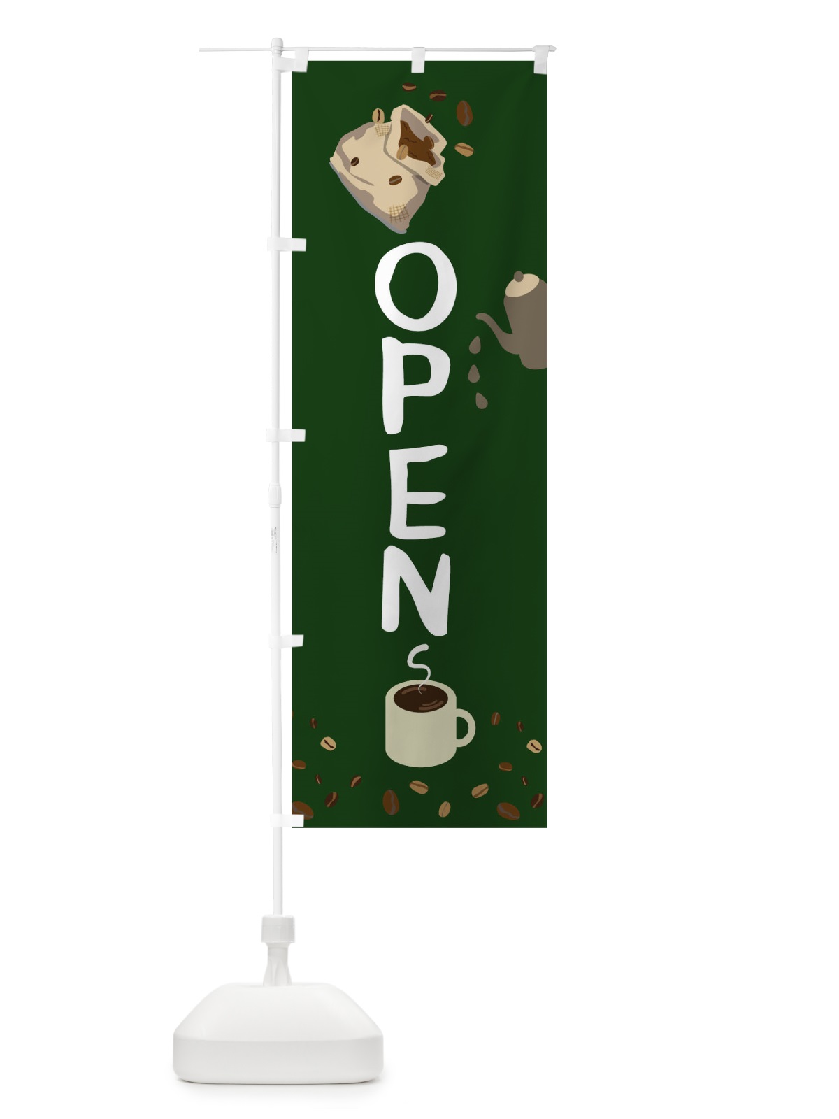 のぼり CafeOPEN のぼり旗 09R1(デザイン【C】)