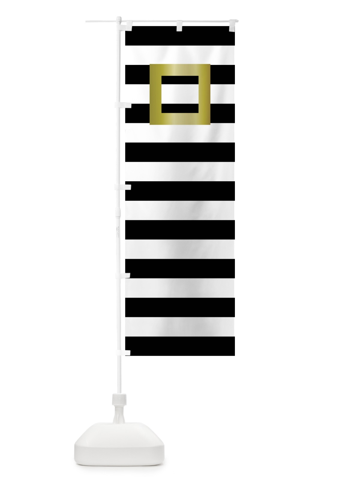 のぼり 黒白段々に金の枡 のぼり旗 0U6R(デザイン【A】)