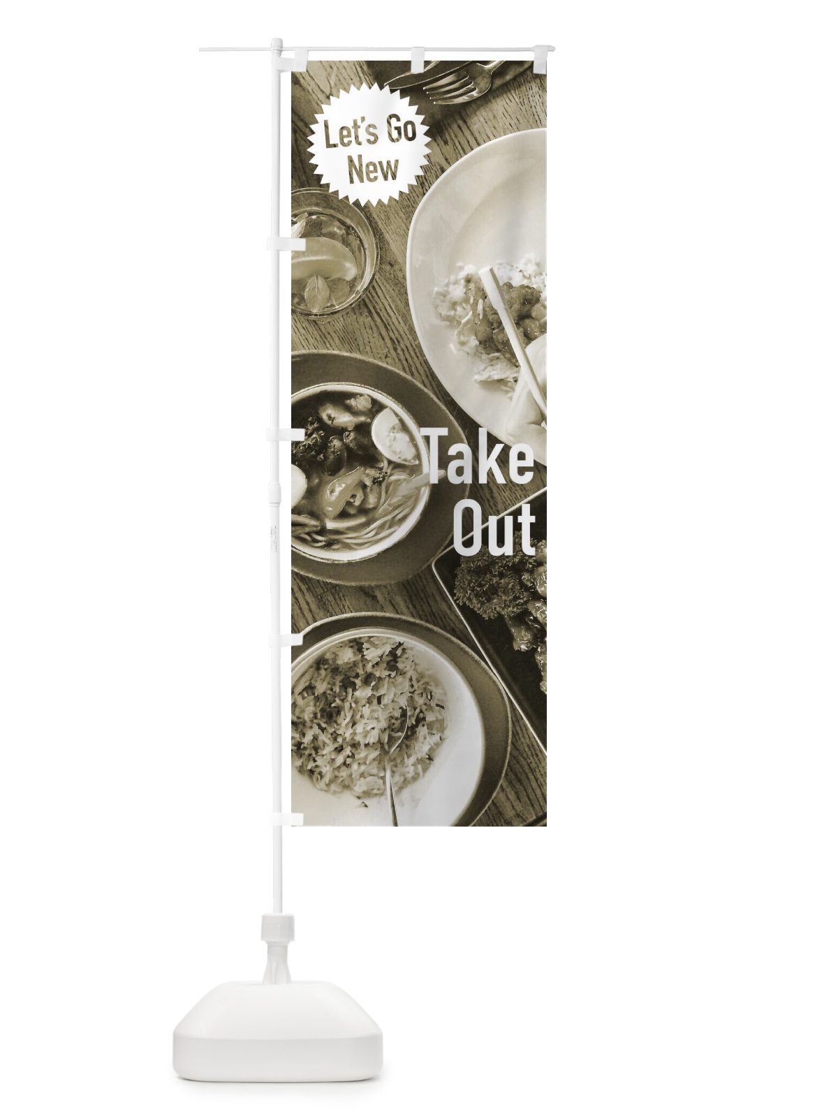 のぼり takeout lets go new のぼり旗 2W47(デザイン【B】)