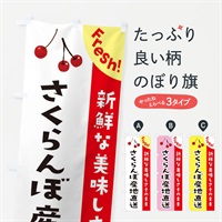 のぼり さくらんぼ産地直送 のぼり旗 37H5