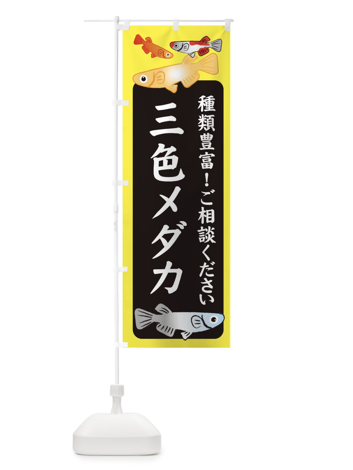 のぼり 三色メダカ・めだか のぼり旗 3G48(デザイン【B】)