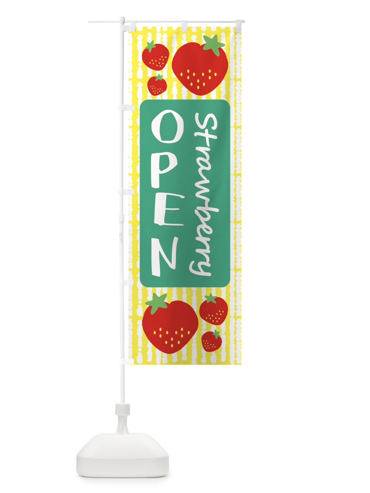 のぼり OPEN・いちご のぼり旗 3LWS(デザイン【B】)