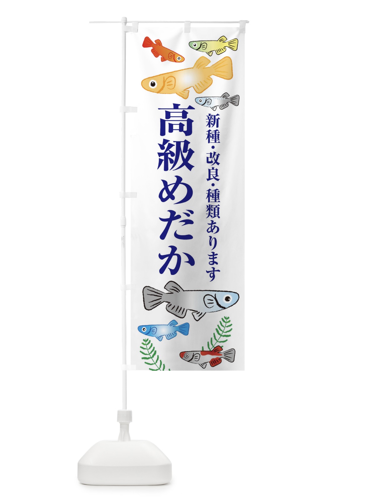 のぼり 高級めだか・メダカ のぼり旗 3UTJ(デザイン【B】)