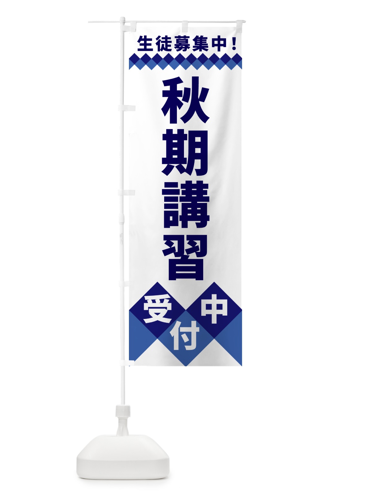 のぼり 秋期講習受付中・生徒募集中 のぼり旗 49WP(デザイン【A】)