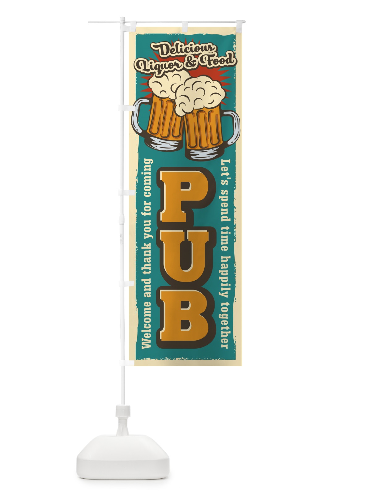 のぼり PUB・パブ・レトロ風 のぼり旗 4PE5(デザイン【A】)