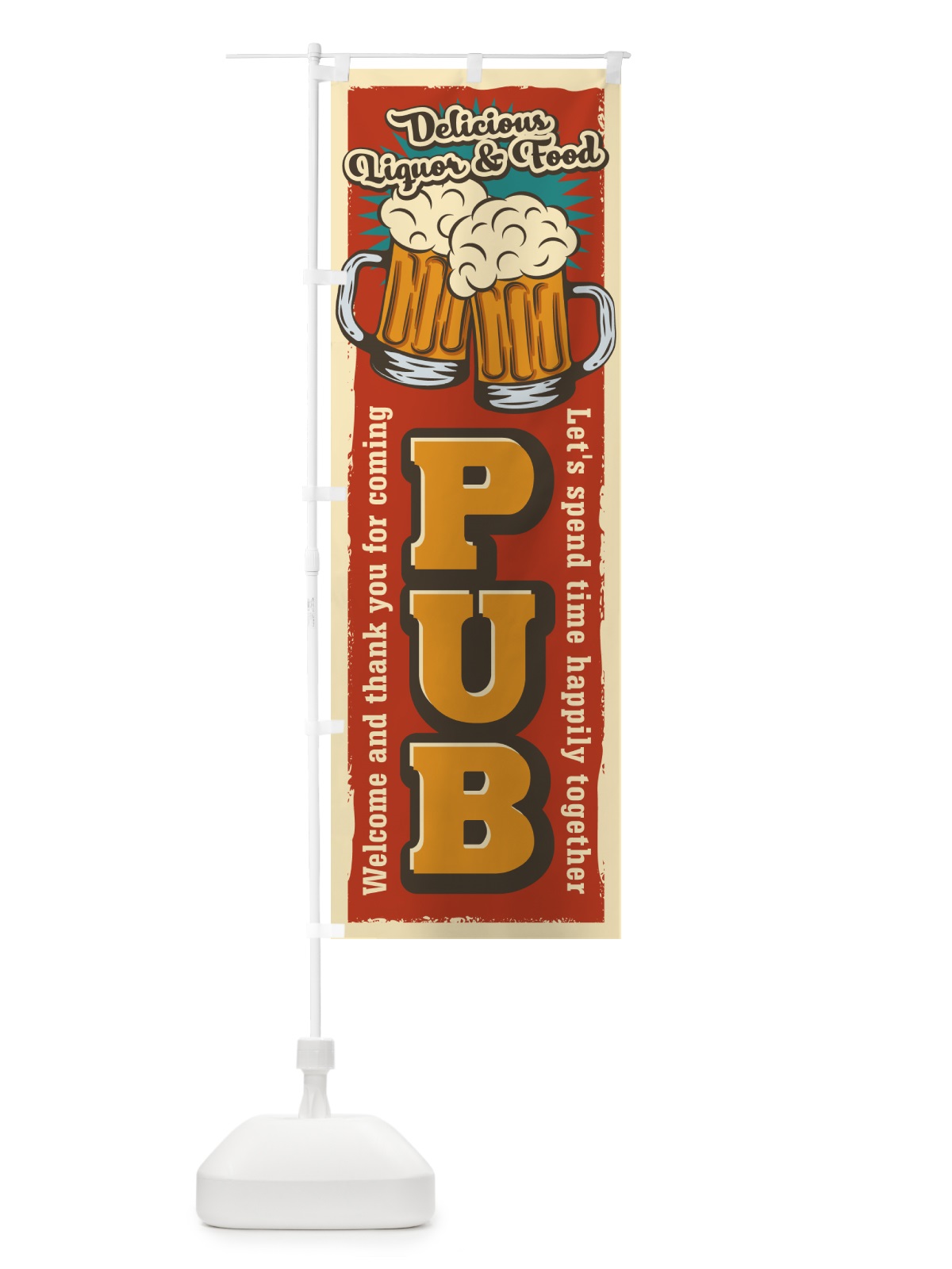 のぼり PUB・パブ・レトロ風 のぼり旗 4PE5(デザイン【B】)