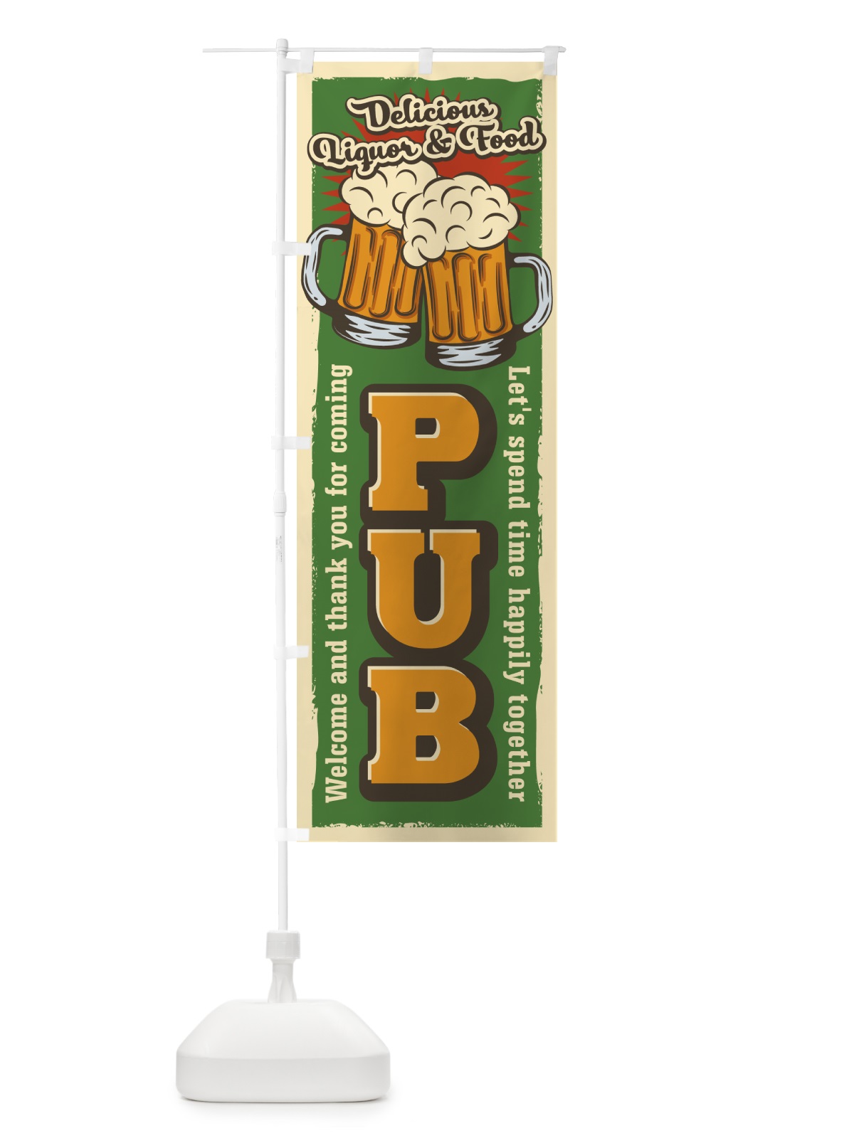 のぼり PUB・パブ・レトロ風 のぼり旗 4PE5(デザイン【C】)
