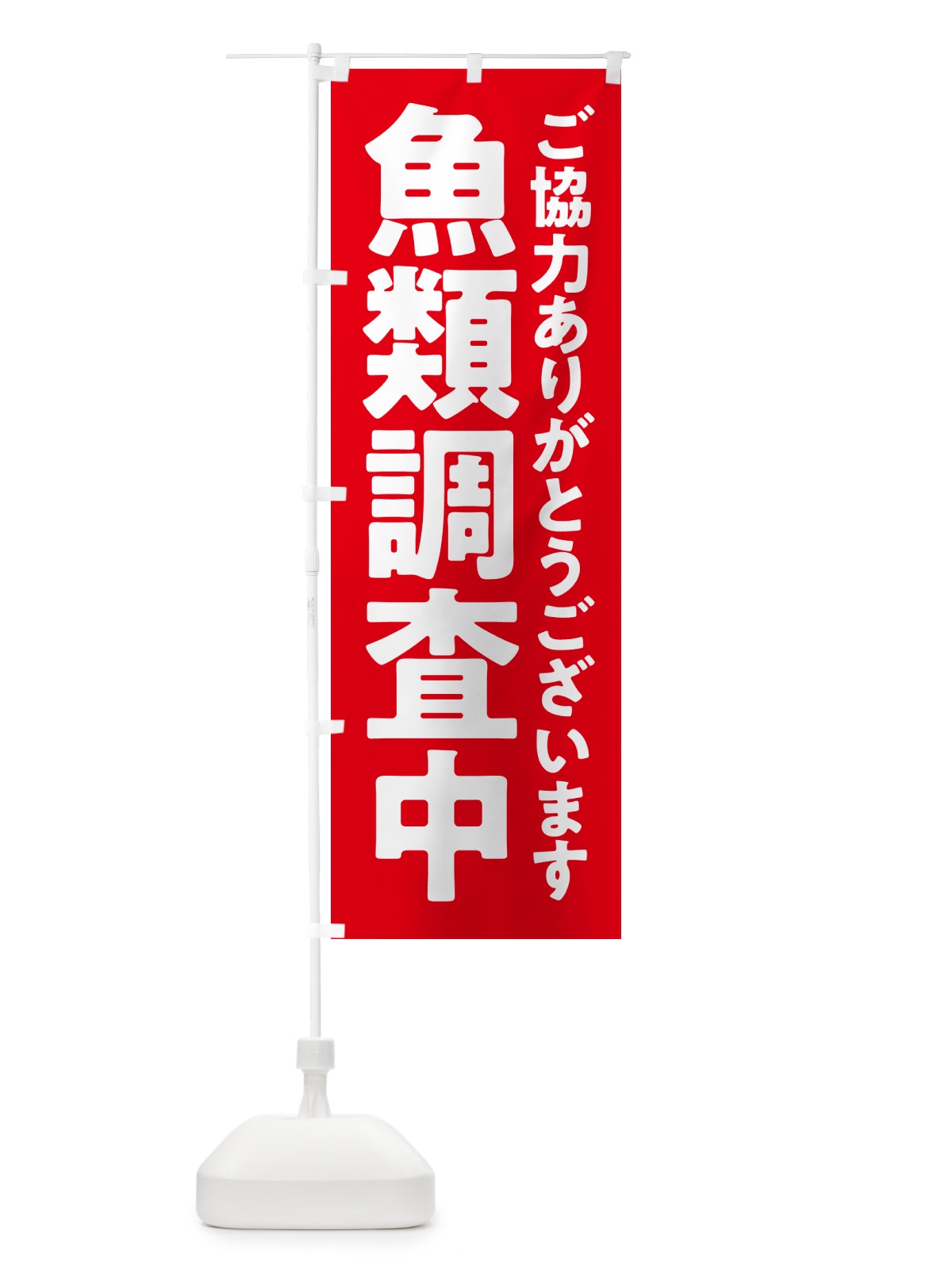 のぼり 魚類調査中 のぼり旗 575L(デザイン【A】)
