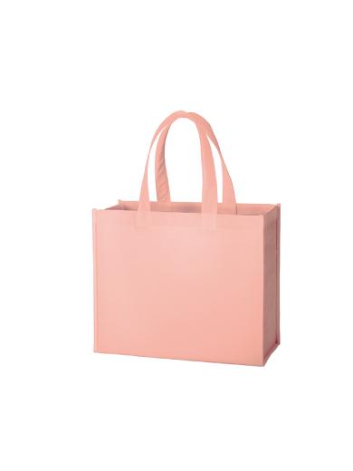 再生不織布スクエアトート　サーモンピンク 6CXG