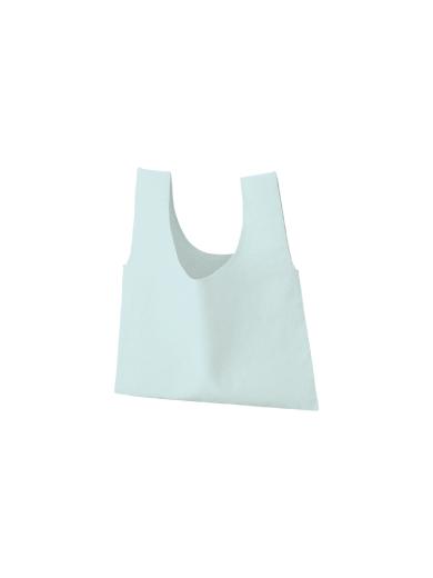 厚手コットンフラットミニマルシェバッグ　オリーブ 6J56