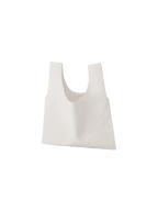 厚手コットンフラットミニマルシェバッグ　グレー