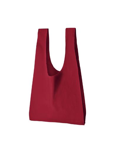 厚手コットンマルシェバッグ（Ｌ）　ワインレッド 6J5F