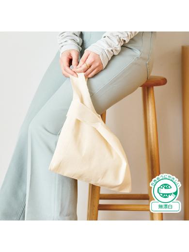 厚手コットンフラットミニマルシェバッグナチュラル 6J5J