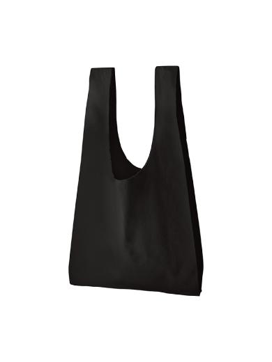 厚手コットンマルシェバッグ（Ｌ）　ブラック 6J5X