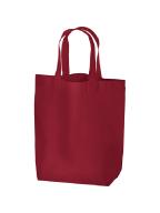 厚手コットンマチ付トート（Ｍ）　ワインレッド