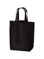 厚手コットンマチ付トート（Ｍ）　ブラック