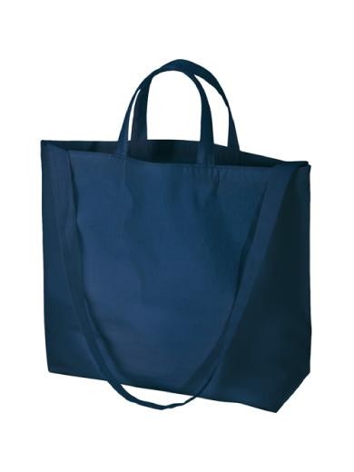厚手コットンＷスタイルバッグ　ネイビー 6JXG