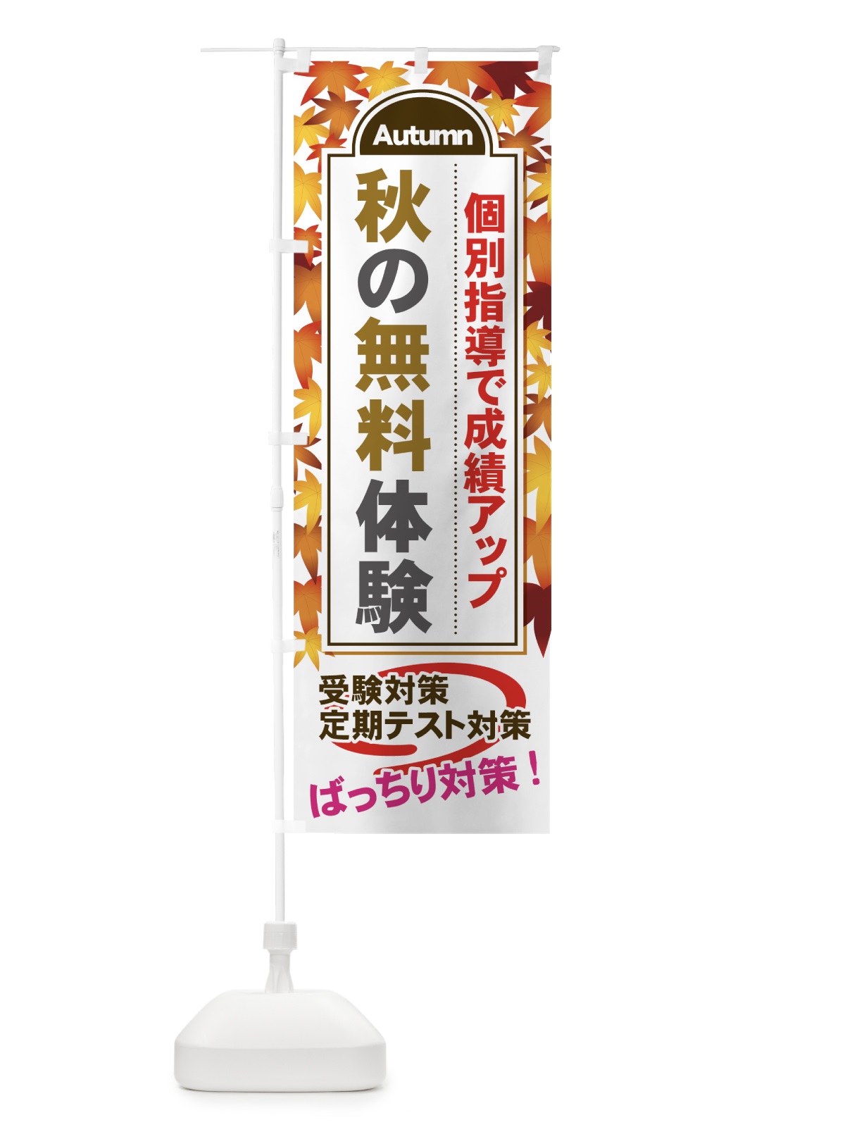 のぼり 秋の無料体験入塾 のぼり旗 71F3(デザイン【A】)