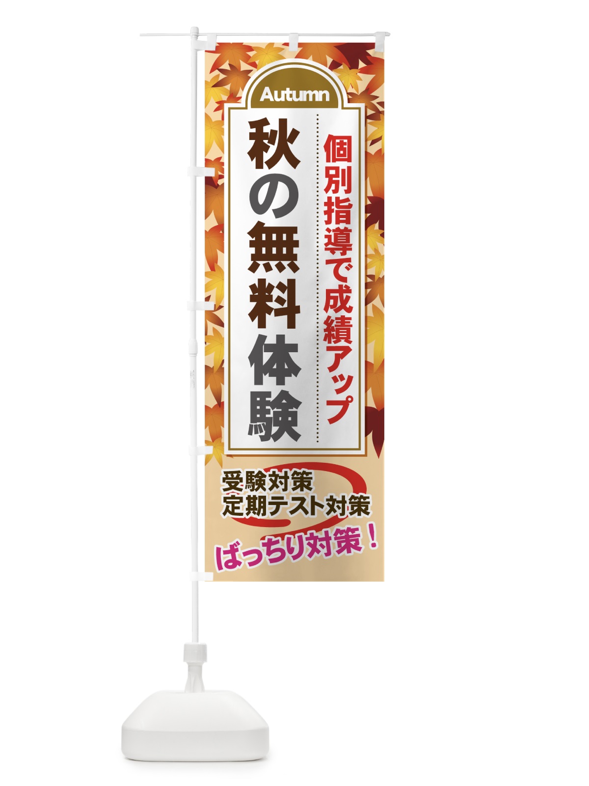 のぼり 秋の無料体験入塾 のぼり旗 71F3(デザイン【B】)