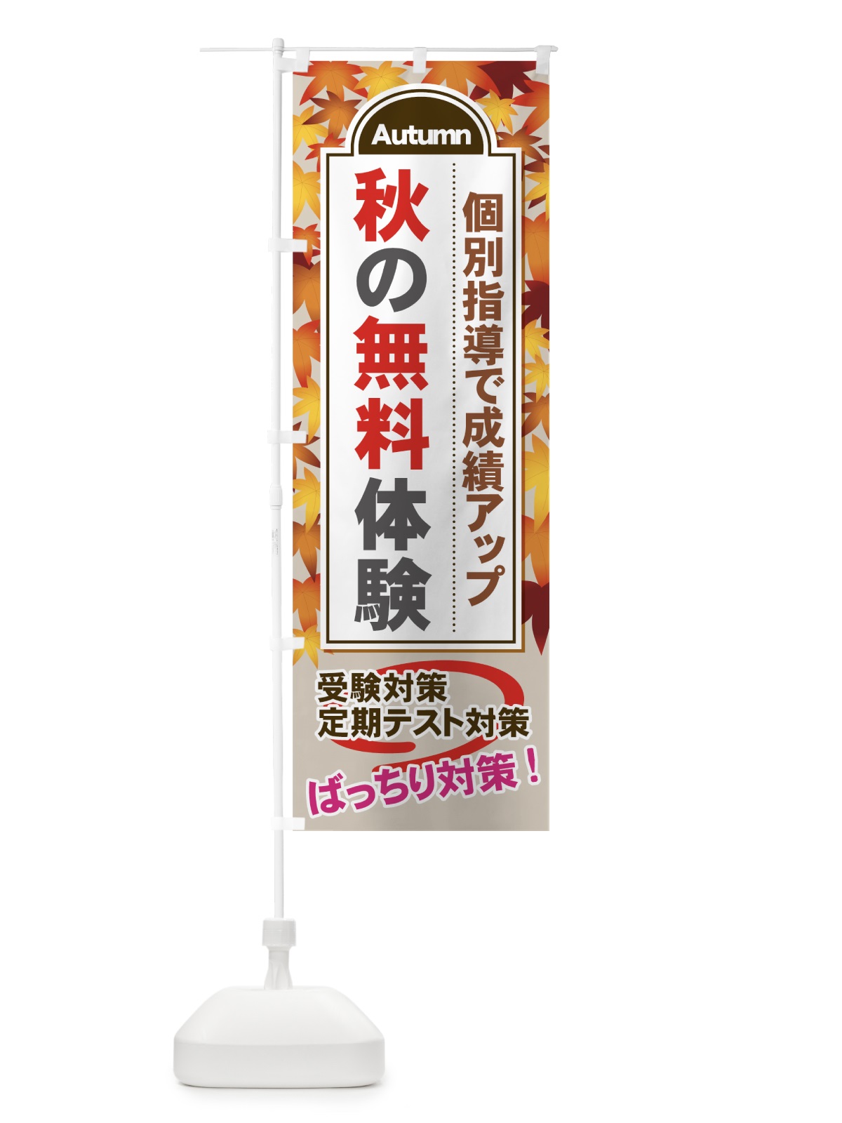のぼり 秋の無料体験入塾 のぼり旗 71F3(デザイン【C】)
