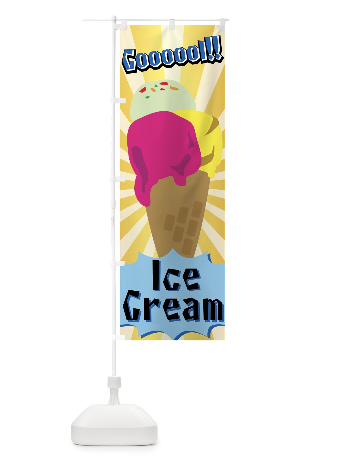 のぼり Ice Cream のぼり旗 72HX(デザイン【B】)