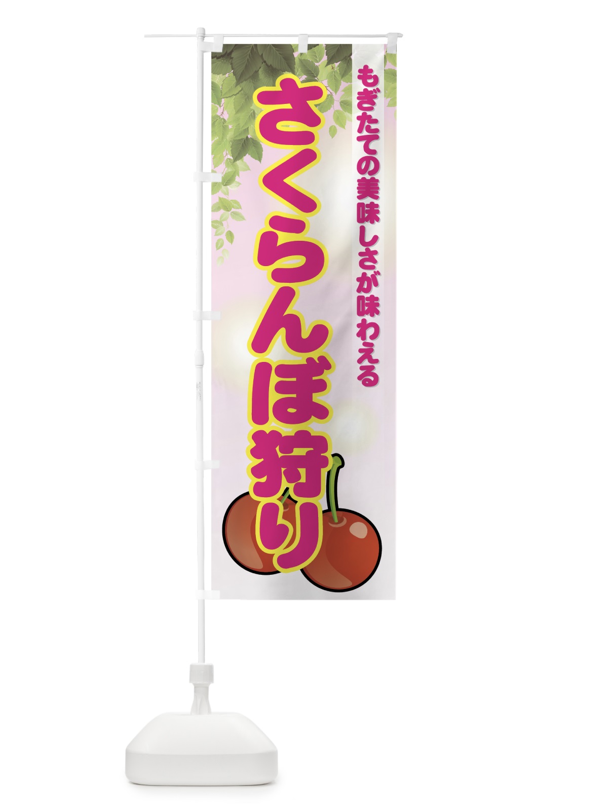 のぼり さくらんぼ狩り のぼり旗 72JH(デザイン【B】)