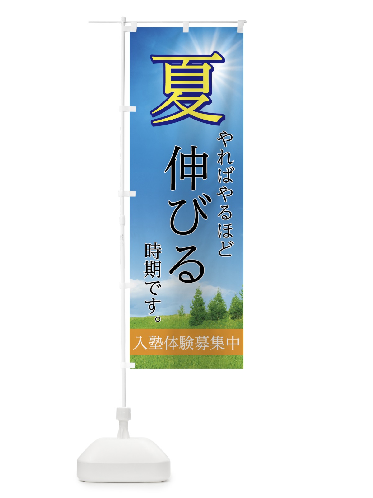 のぼり 夏塾体験募集中 のぼり旗 755N(デザイン【B】)
