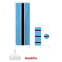 のぼり ボツワナ共和国国旗 のぼり旗 75Y5