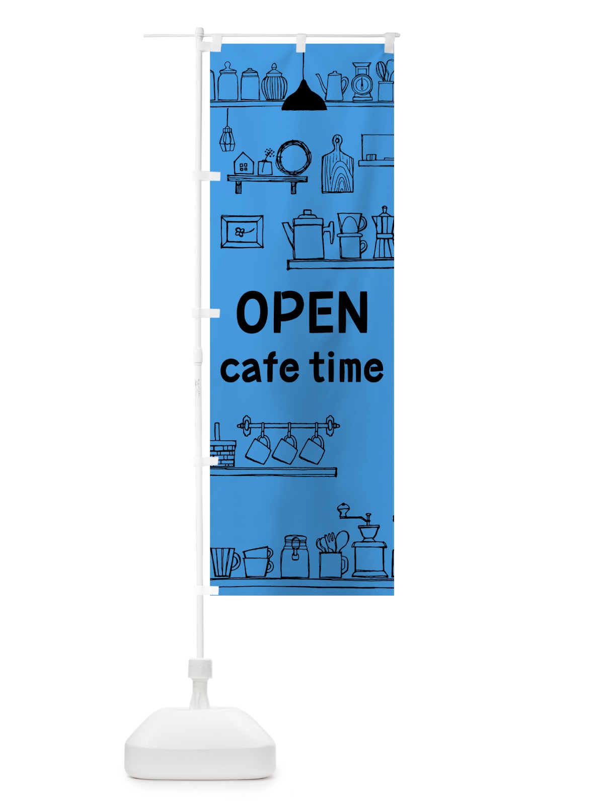 のぼり カフェタイム のぼり旗 78J0(デザイン【B】)