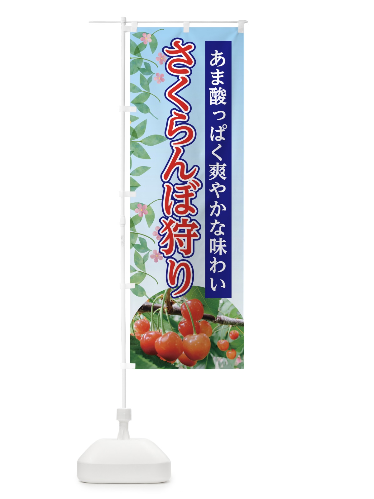 のぼり さくらんぼ狩り のぼり旗 7G40(デザイン【A】)
