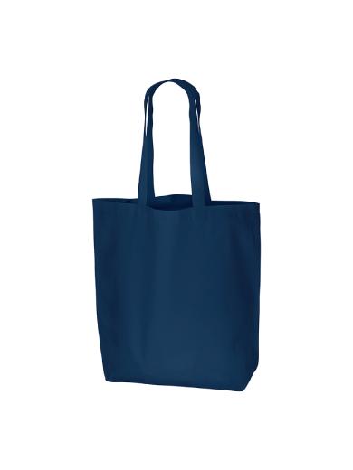 オーガニックコットンバッグ（Ｌ）　ネイビー JEC8