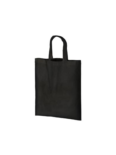 オーガニック厚手コットンＡ４フラットバッグ　ブラック JECS