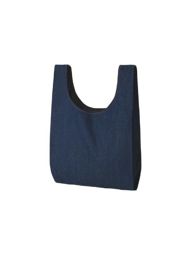 デニムライクマルシェバッグ★シルク印刷のみ★　インディゴ JES5