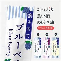 のぼり 摘みたてブルーベリー のぼり旗 E5TU