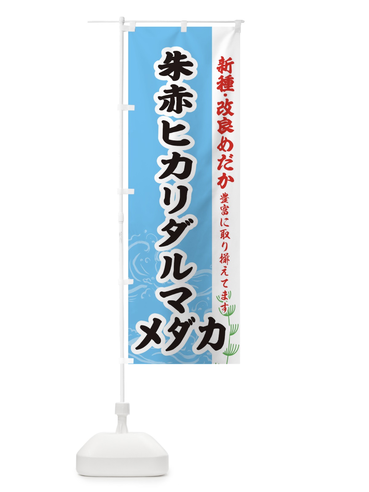 のぼり 朱赤ヒカリダルマメダカ のぼり旗 EF77(デザイン【B】)