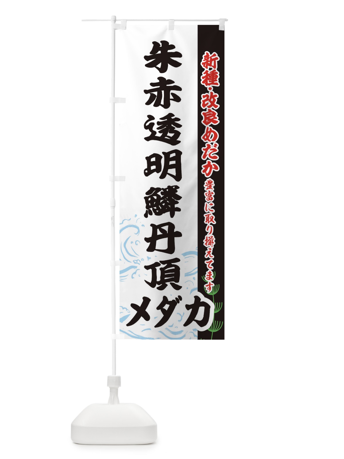 のぼり 朱赤透明鱗丹頂メダカ のぼり旗 EF7P(デザイン【C】)