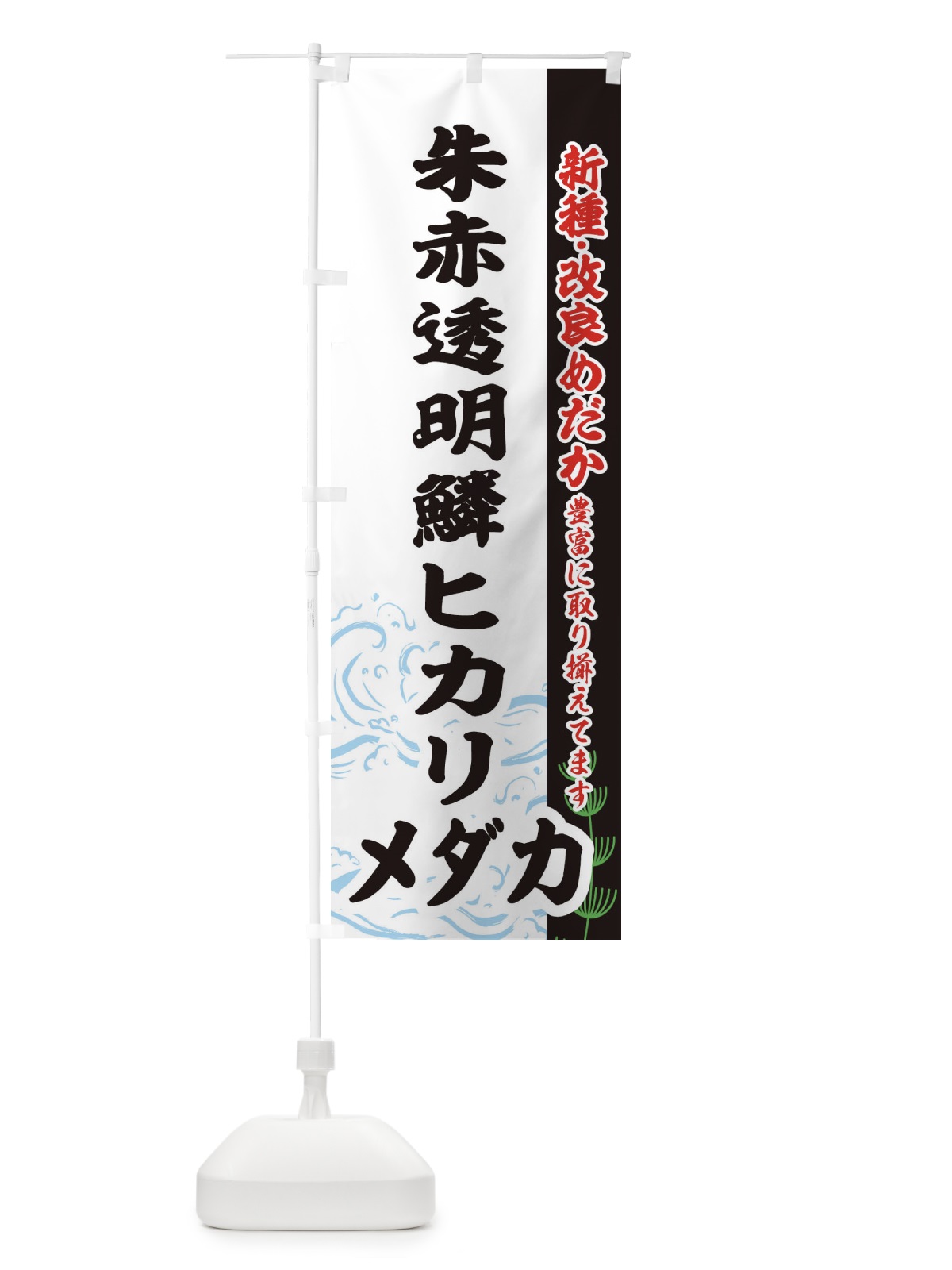 のぼり 朱赤透明鱗ヒカリメダカ のぼり旗 EF7T(デザイン【C】)