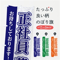 のぼり 正社員募集中 のぼり旗 EGJJ