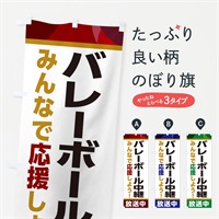 のぼり バレーボール中継放送中・スポーツ観戦・パブリックビューイング のぼり旗 ER2A