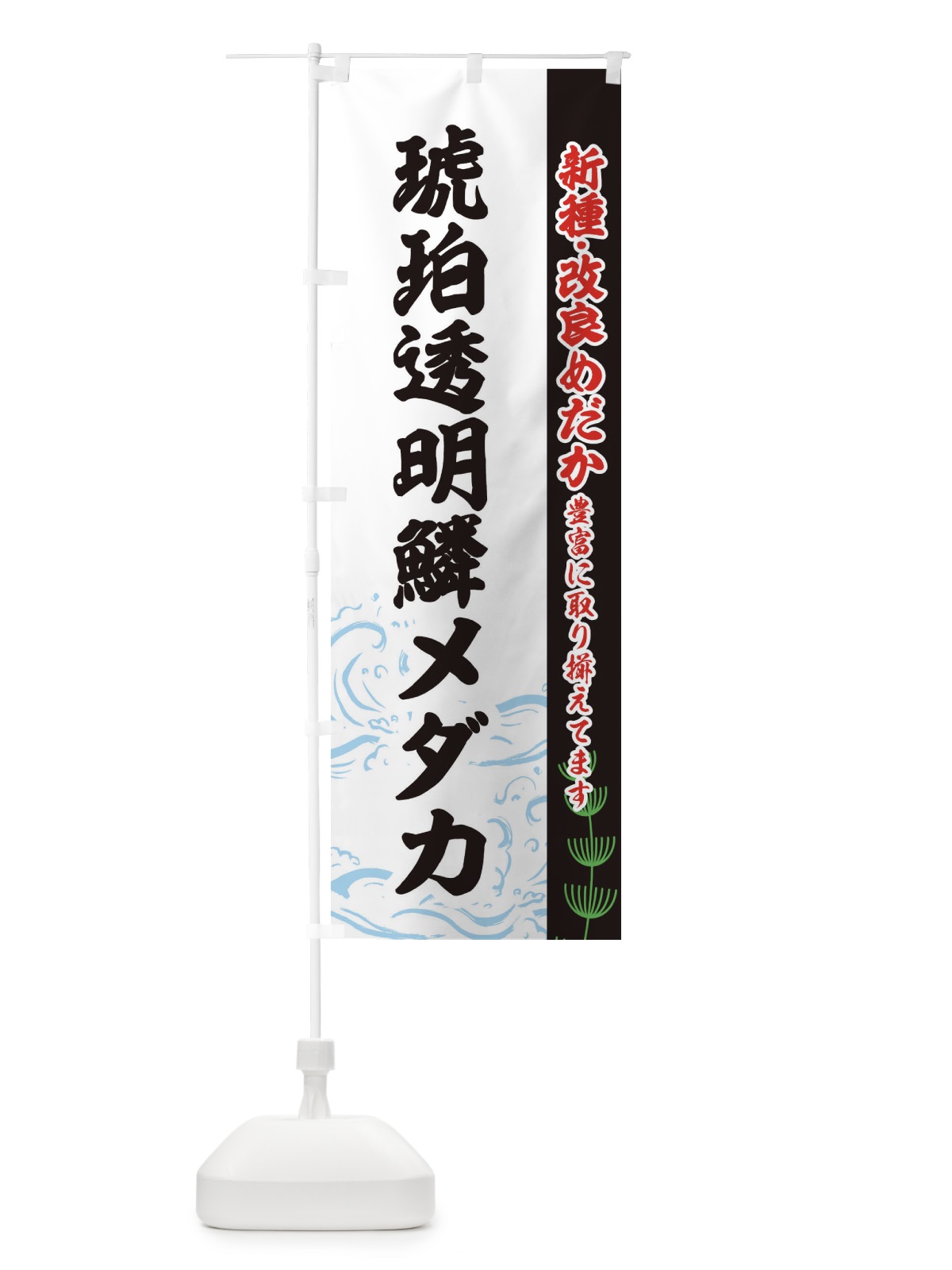 のぼり 琥珀透明鱗メダカ のぼり旗 EULU(デザイン【C】)