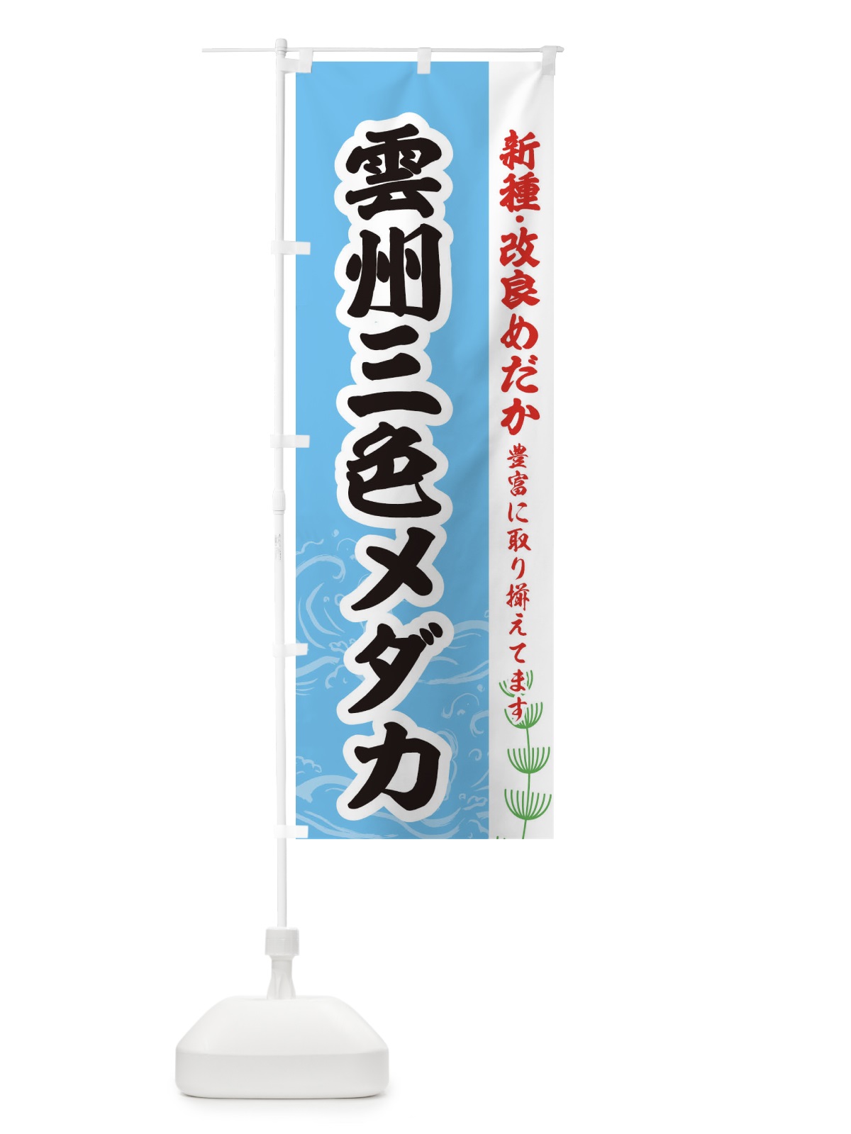 のぼり 雲州三色メダカ のぼり旗 EUP0(デザイン【B】)