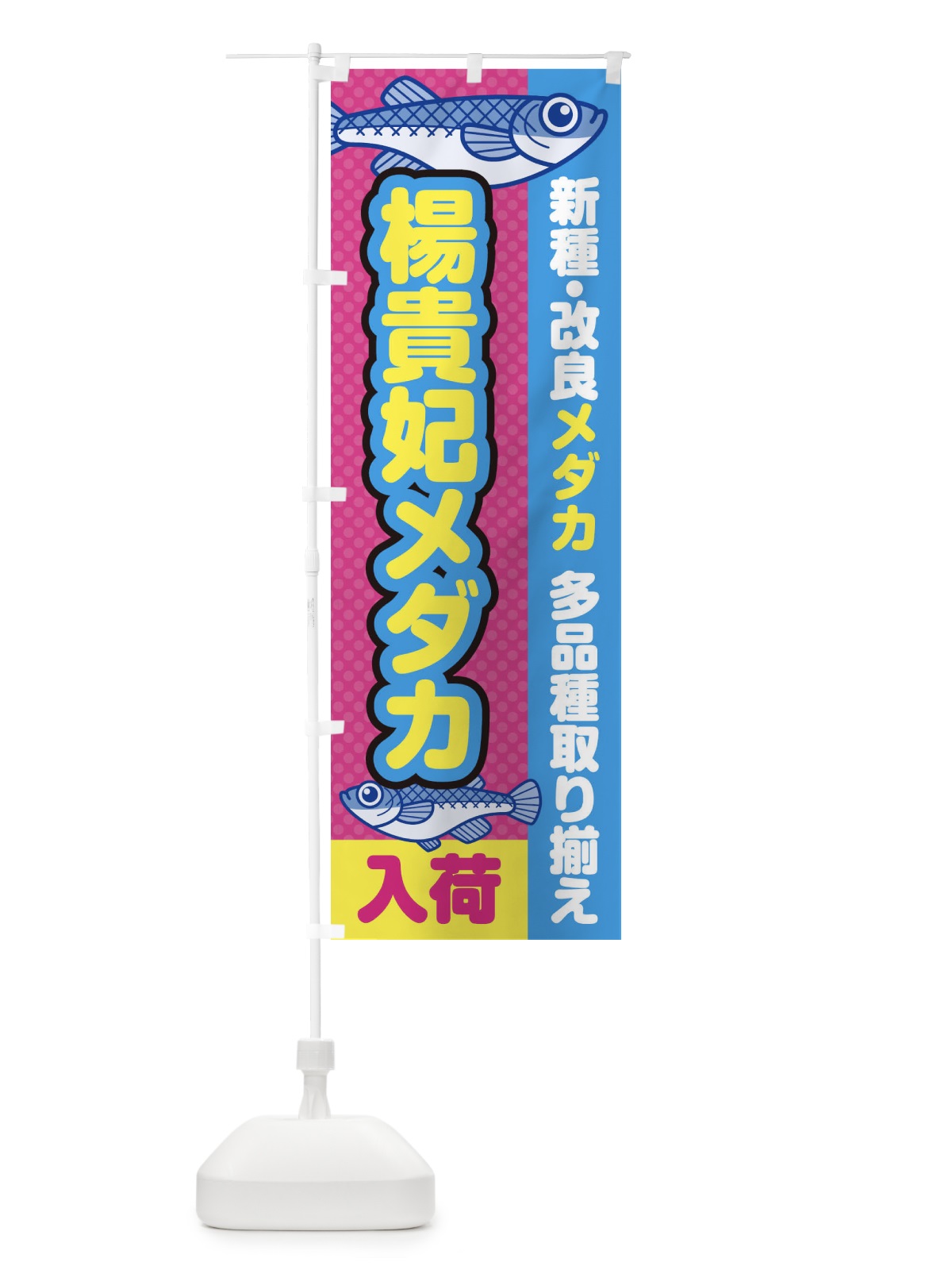 のぼり 楊貴妃メダカ／入荷／新種・改良メダカ のぼり旗 EY6U(デザイン【B】)