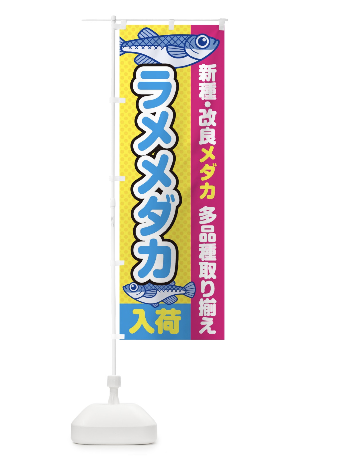 のぼり ラメメダカ／入荷／新種・改良メダカ のぼり旗 EY6W(デザイン【C】)