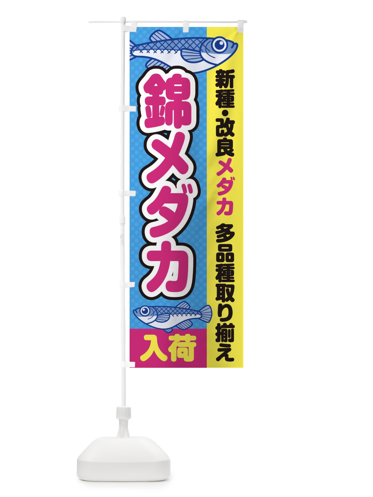 のぼり 錦メダカ／入荷／新種・改良メダカ のぼり旗 EYXG(デザイン【A】)