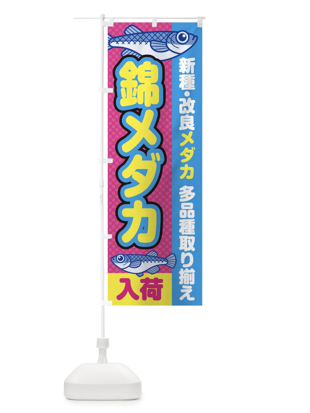 のぼり 錦メダカ／入荷／新種・改良メダカ のぼり旗 EYXG(デザイン【B】)