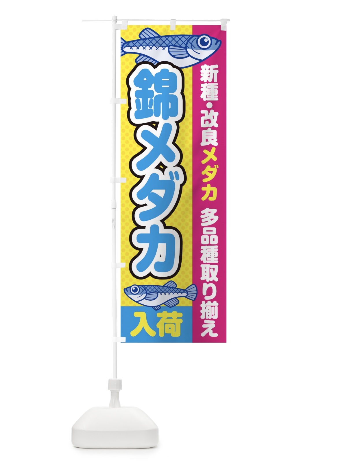 のぼり 錦メダカ／入荷／新種・改良メダカ のぼり旗 EYXG(デザイン【C】)