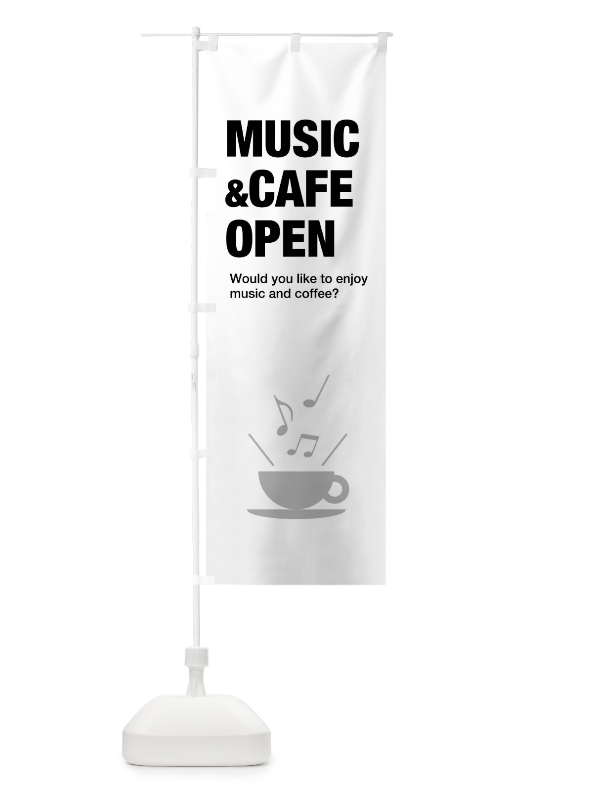 のぼり MUSIC＆CAFE・音楽＆カフェ のぼり旗 FNK1(デザイン【A】)