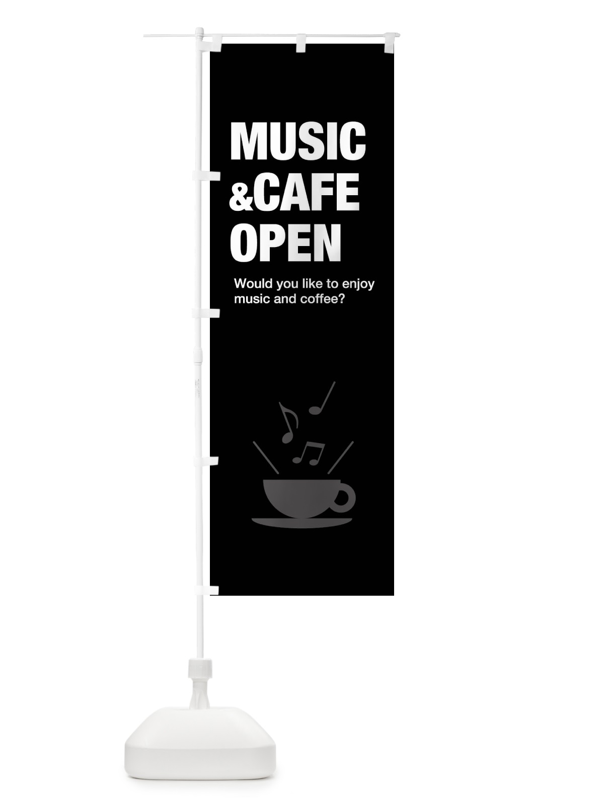 のぼり MUSIC＆CAFE・音楽＆カフェ のぼり旗 FNK1(デザイン【C】)