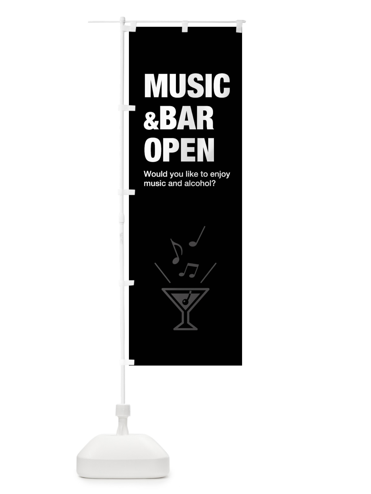 のぼり MUSIC＆BAR・音楽＆バー のぼり旗 FNK4(デザイン【C】)