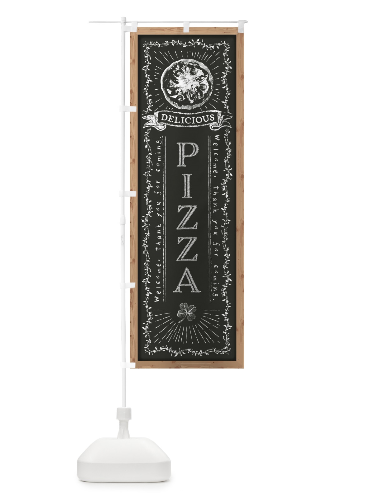 のぼり PIZZA・ピザ・黒板・チョーク のぼり旗 FPPS(デザイン【B】)